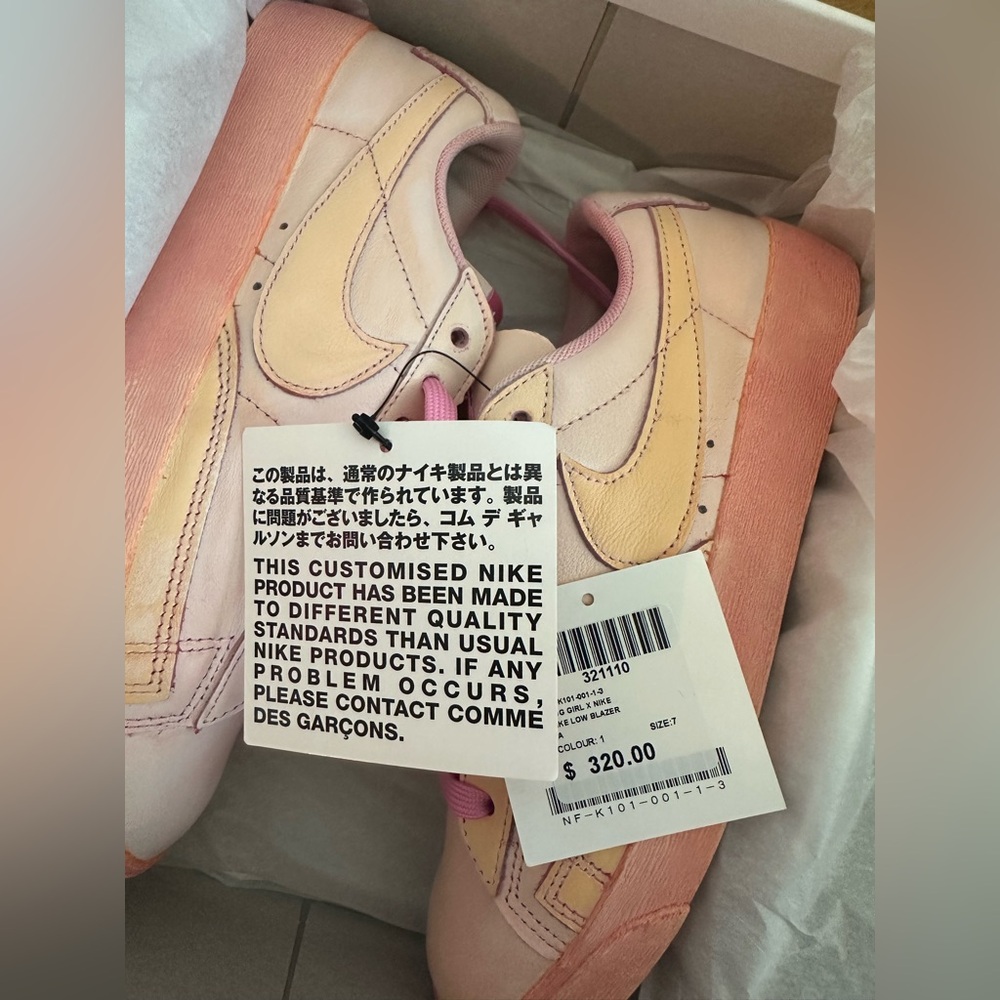 CDG Comme des Garcons GIRL Pink Nike Blazer - Picture 6 of 7